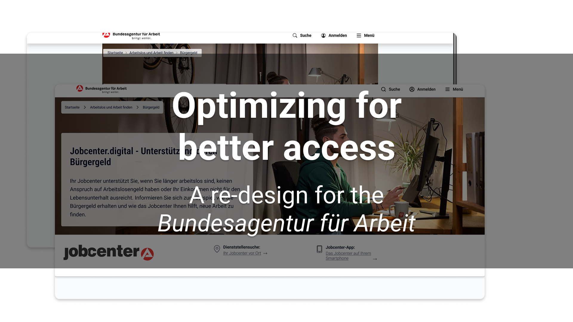 case study re-design for the Bundesagentur für Arbeit